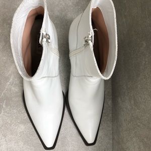 Zara White Moto Cowboy Boot